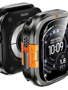 3 in 1 Metal Case for Apple Watch Ultra 3 /Ultra 2 /Ultra Screen Protector 49mm